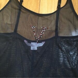 Victoria's Secret Black Sheer Chemise